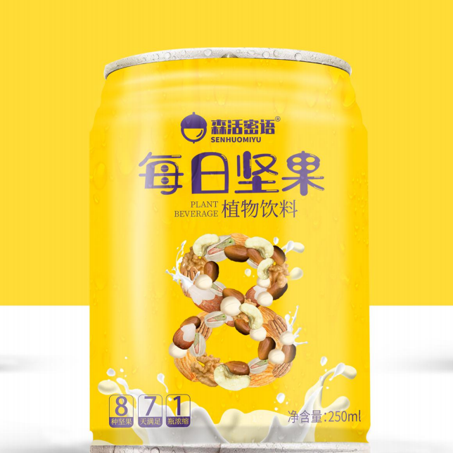 新疆森活密語(yǔ)每日?qǐng)?jiān)果植物飲料250ML罐裝廠家批發(fā)代理招商